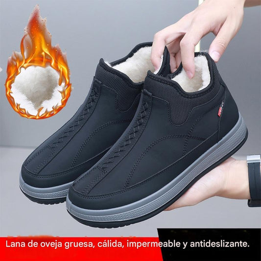 Nuevas botas de nieve de invierno para hombre gruesas y de terciopelo para mantener el calor-3831706