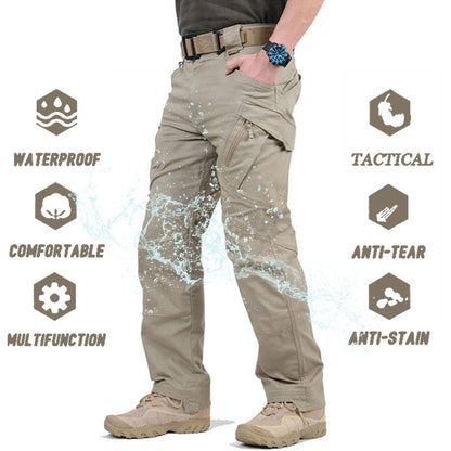 Pantalones militares impermeables tácticos multifuncionales para hombre-3866568