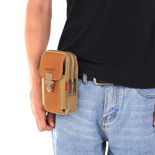 📱【Oferta de tiempo limitado】👛Bolsa casual de hombre para exteriores, bolsa de deporte para teléfono móvil