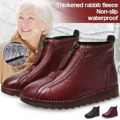 🔥🥾【35-41】Cizme de gleznă din natural skin anti-slip pentru femei italiene făcute manual_3835593 