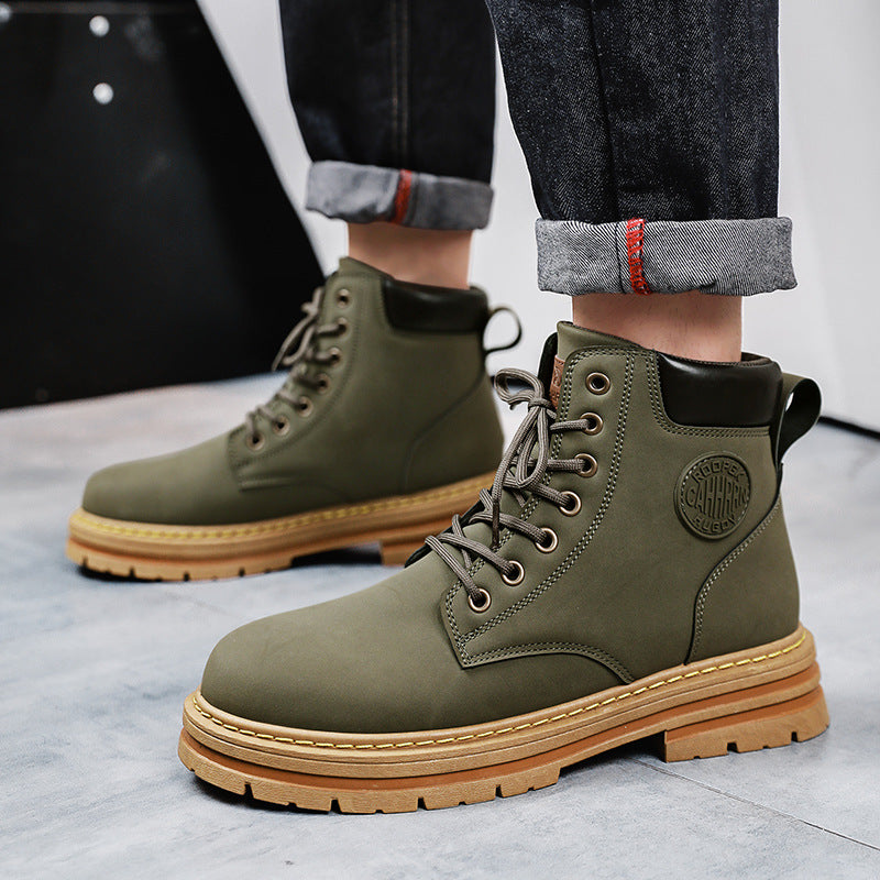 🔥🔥【39-48】Nuevo estilo para otoño e invierno, botas antideslizantes versátiles de suela gruesa para hombre-3831709