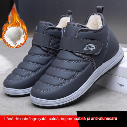 【39%OFF】【39-44】🔥2024 Nuevo estilo de invierno más zapatos de hombre impermeables y antideslizantes de terciopelo y cuero genuino engrosado