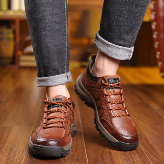 【39-48】 2024 otoño e invierno nuevos zapatos de cuero casuales de moda para hombres_3835028