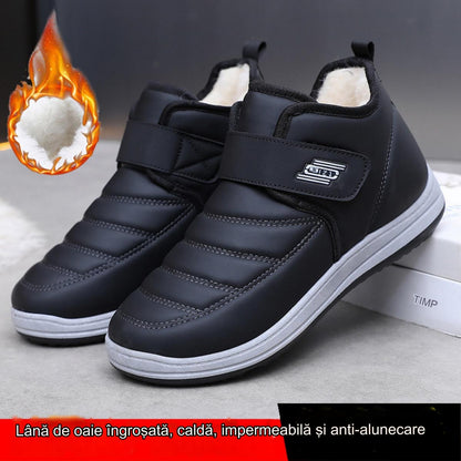 【39%OFF】【39-44】🔥2024 Nuevo estilo de invierno más zapatos de hombre impermeables y antideslizantes de terciopelo y cuero genuino engrosado